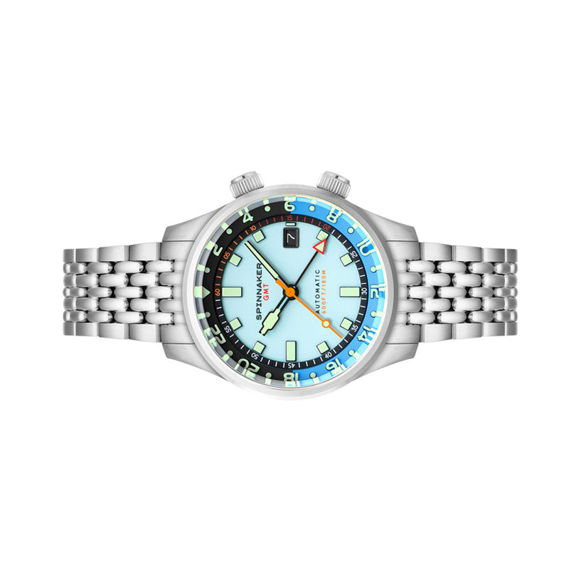 Spinnaker Bradner GMT Automatic watch with Mystic Aquamarine Blue #SP-5121-CC