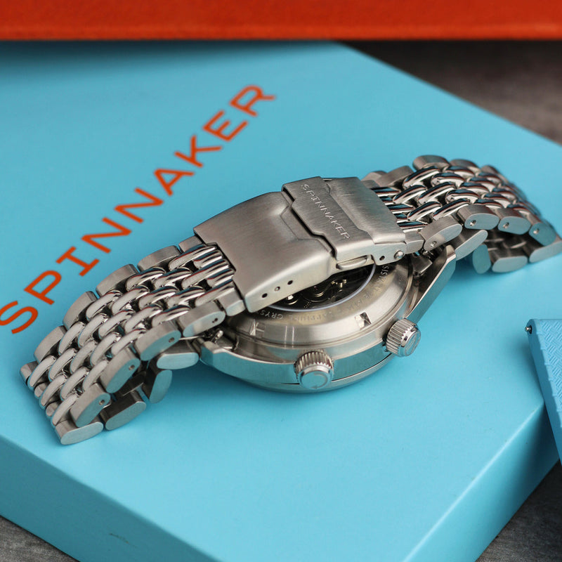Spinnaker Bradner GMT Automatic watch with Mystic Aquamarine Blue #SP-5121-CC