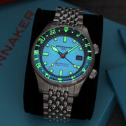 Spinnaker Bradner GMT Automatic watch with Mystic Aquamarine Blue #SP-5121-CC