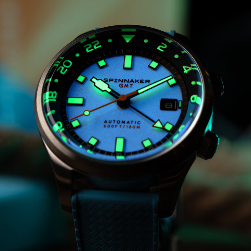 Spinnaker Bradner GMT Automatic watch with Mystic Aquamarine Blue #SP-5121-CC