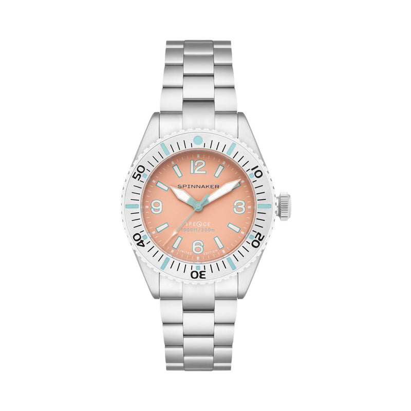 Spinnaker x Islander Spence Limited Edition Dive Watch with Cotton Candy Dial #SP-5126-LIW11