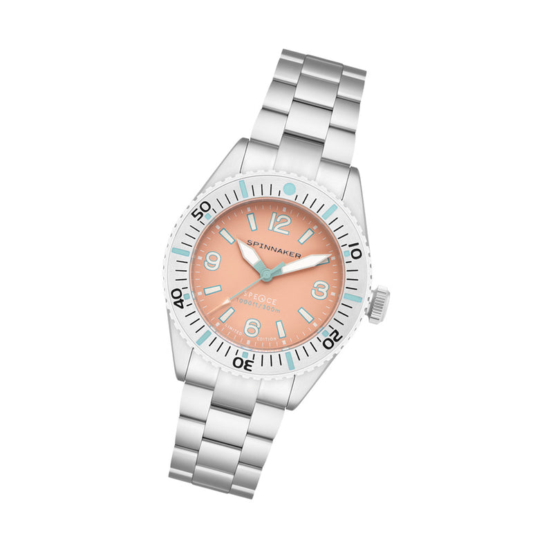 Spinnaker x Islander Spence Limited Edition Dive Watch with Cotton Candy Dial #SP-5126-LIW11