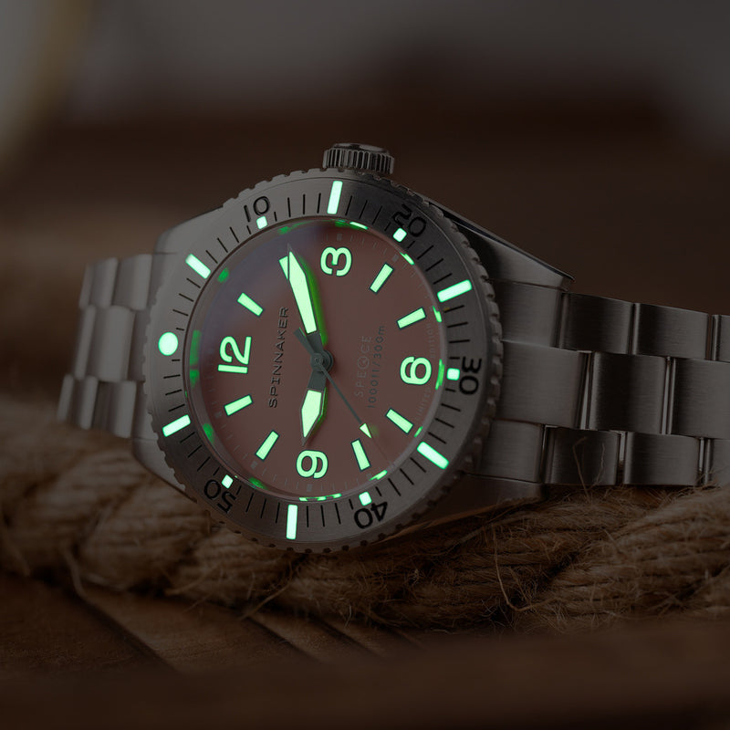 Spinnaker x Islander Spence Limited Edition Dive Watch with Cotton Candy Dial #SP-5126-LIW11