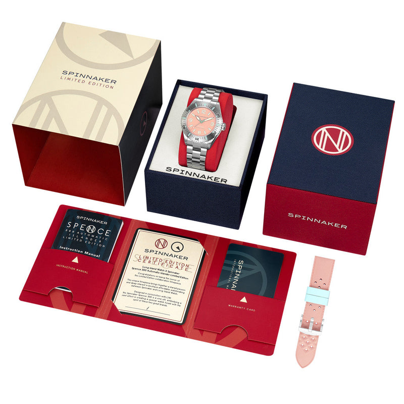 Spinnaker x Islander Spence Limited Edition Dive Watch with Cotton Candy Dial #SP-5126-LIW11