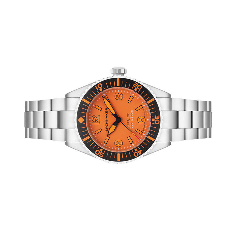 Spinnaker x Islander Spence Limited Edition Dive Watch with Tangerine Dial #SP-5126-LIW22