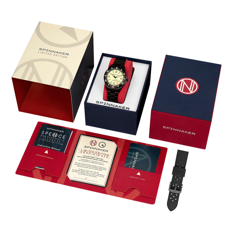Spinnaker x Islander Spence Limited Edition PVD Dive Watch "Dark of Light" SP-5126-LIW33