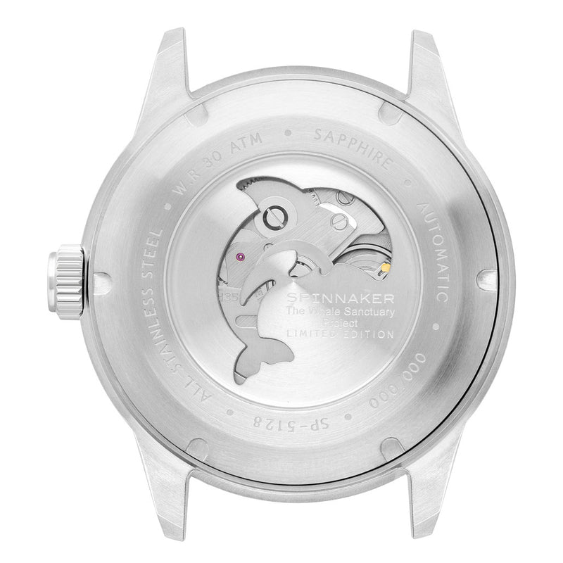 Spinnaker Hass Automatic Whale Sanctuary Project Orca Black Ltd Edition Dive Watch #SP-5128-22