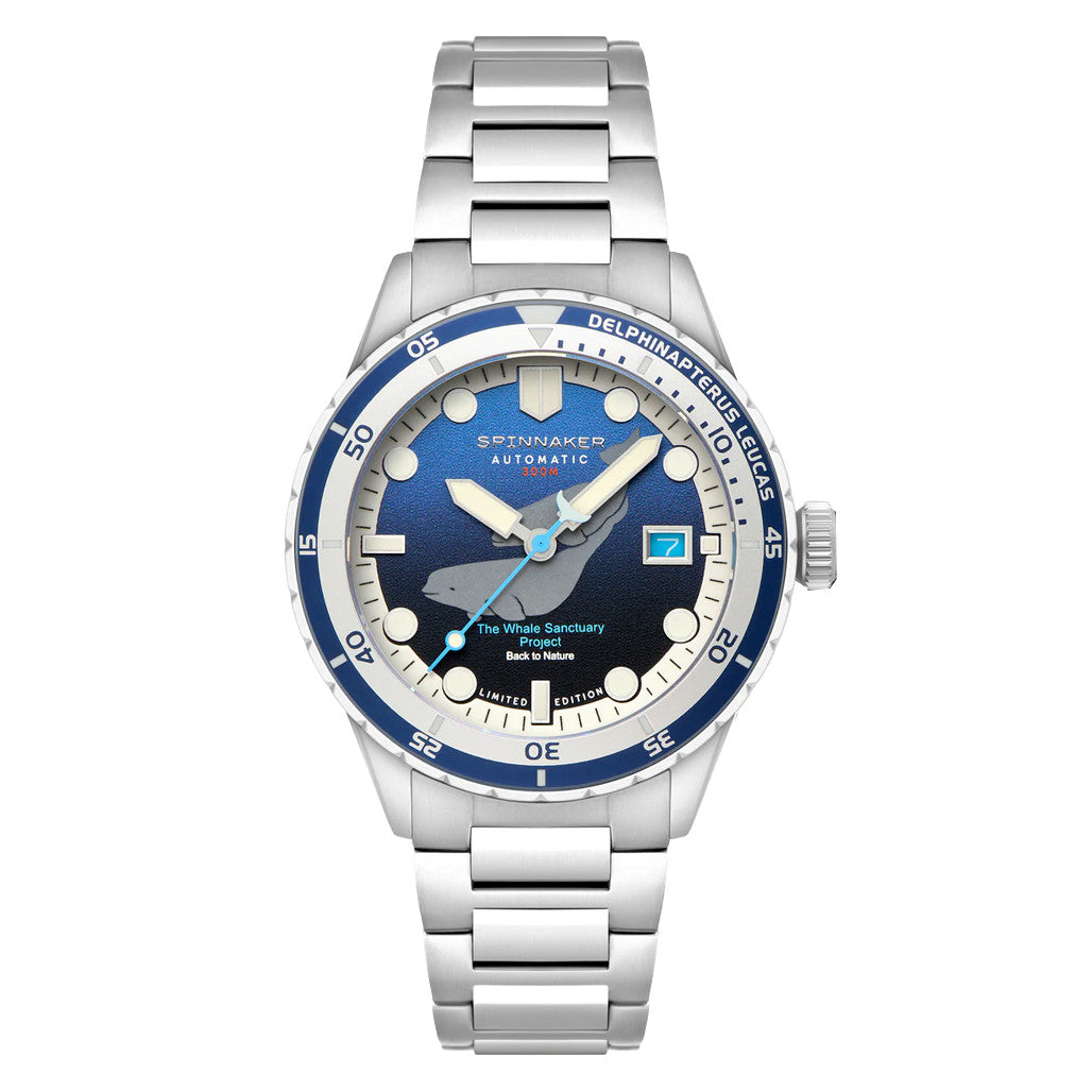 Spinnaker Hass Automatic Whale Sanctuary Project LE Blue Dial #SP