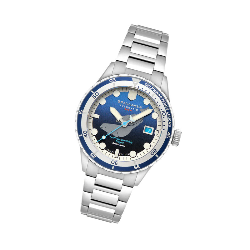 Spinnaker Hass Automatic Whale Sanctuary Project LE Blue Dial #SP-5128-33