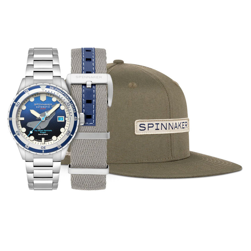 Spinnaker Hass Automatic Whale Sanctuary Project LE Blue Dial #SP-5128-33