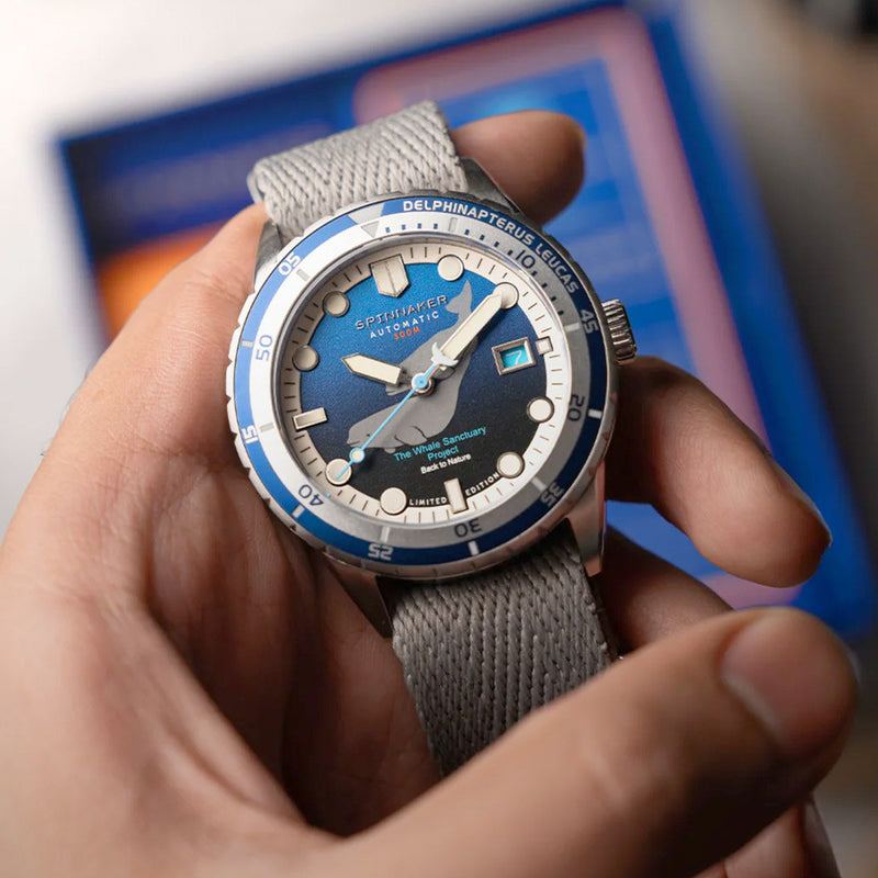 Spinnaker Hass Automatic Whale Sanctuary Project LE Blue Dial #SP-5128-33