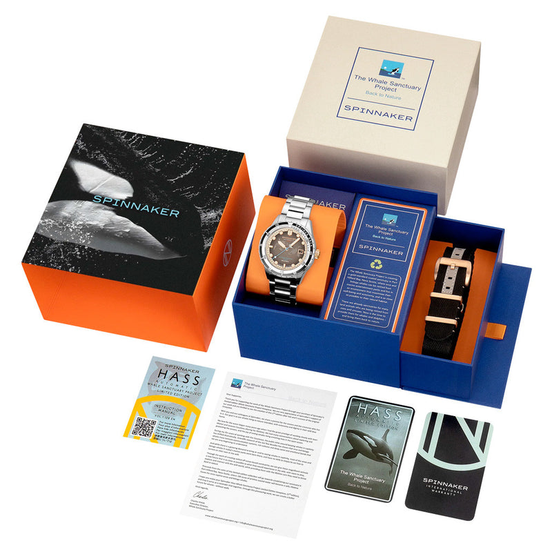 Spinnaker Hass Automatic Whale Sanctuary Project LE Black Dial #SP-5128-44