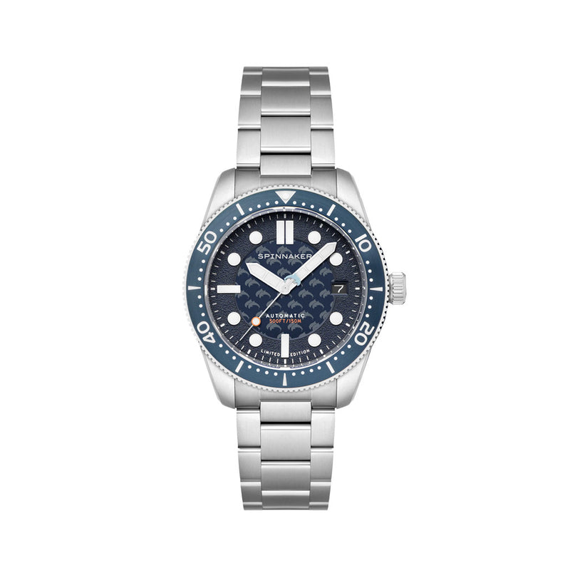 Spinnaker 40mm Croft Dolphin Project LE Dive Watch with Ocean Blue Dial #SP-5129-11