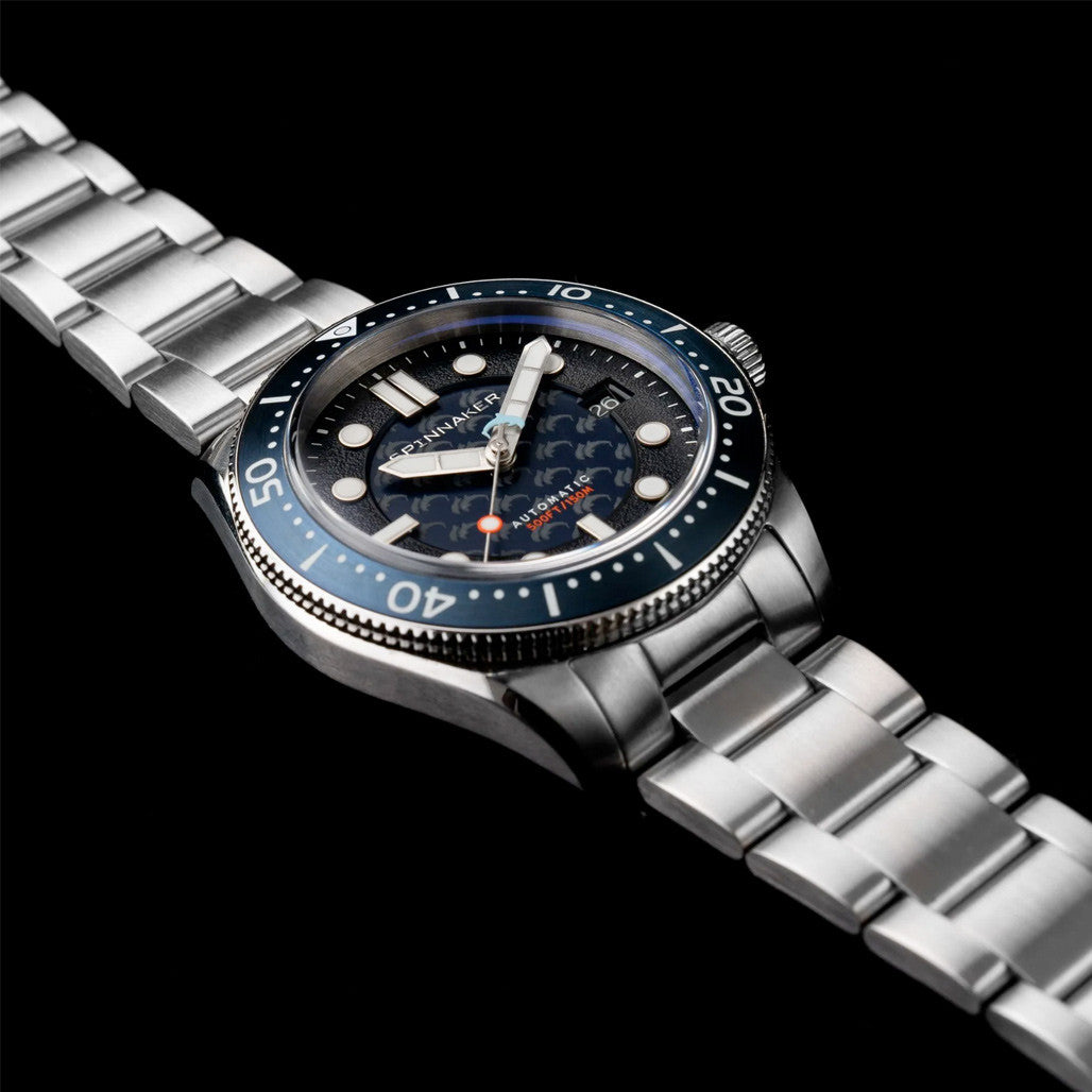 Spinnaker 40mm Croft Dolphin Project LE Dive Watch with Ocean Blue
