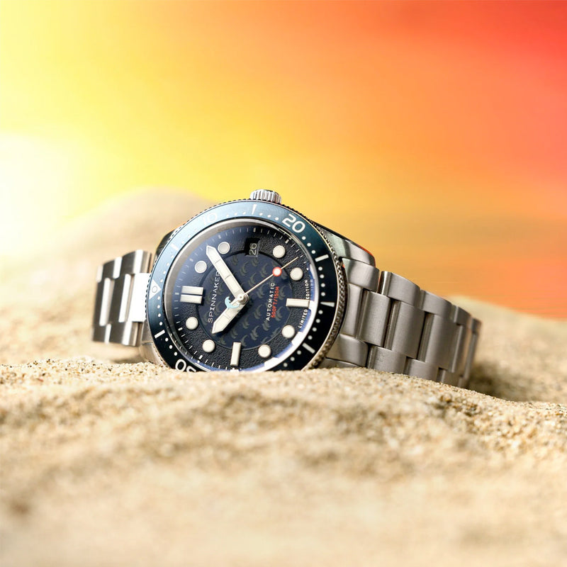 Spinnaker 40mm Croft Dolphin Project LE Dive Watch with Ocean Blue Dial #SP-5129-11