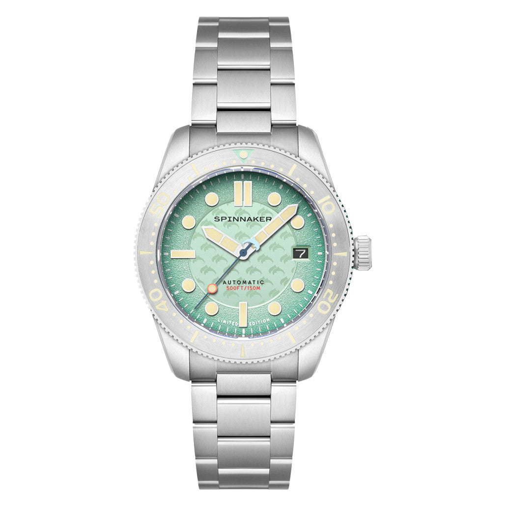 【　aqua　】 Spinnaker 40mm Croft Dolphin Project LE Dive Watch with Ocean