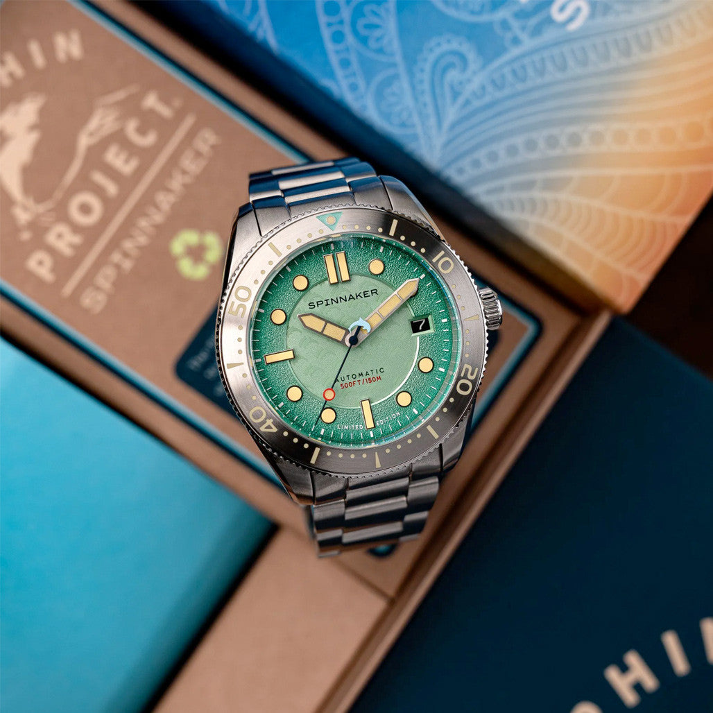 Spinnaker 40mm Croft Dolphin Project LE Dive Watch with Ocean