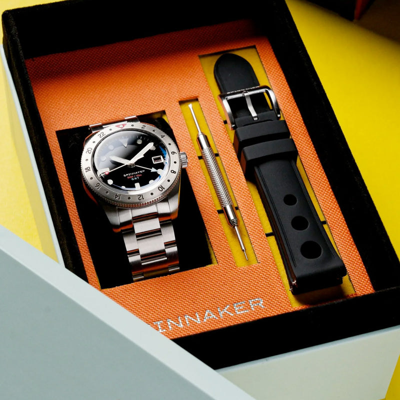 Spinnaker Croft 3912 GMT Automatic Dive Watch with Wet Suit Black Dial #SP-5130-11