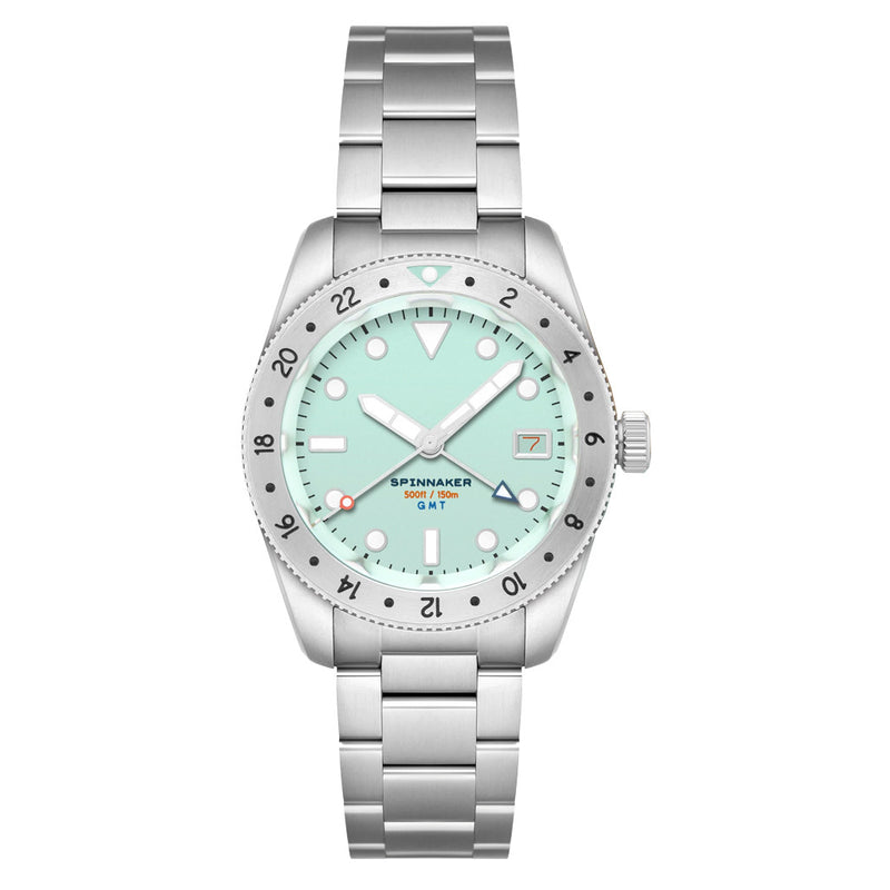 Spinnaker Croft 3912 GMT Automatic Dive Watch with Aqua Marine Blue Dial #SP-5130-22