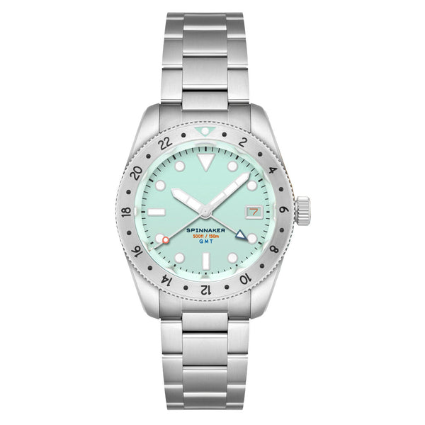 Spinnaker Croft 3912 GMT Automatic Dive Watch with Aqua Marine Blue Dial #SP-5130-22