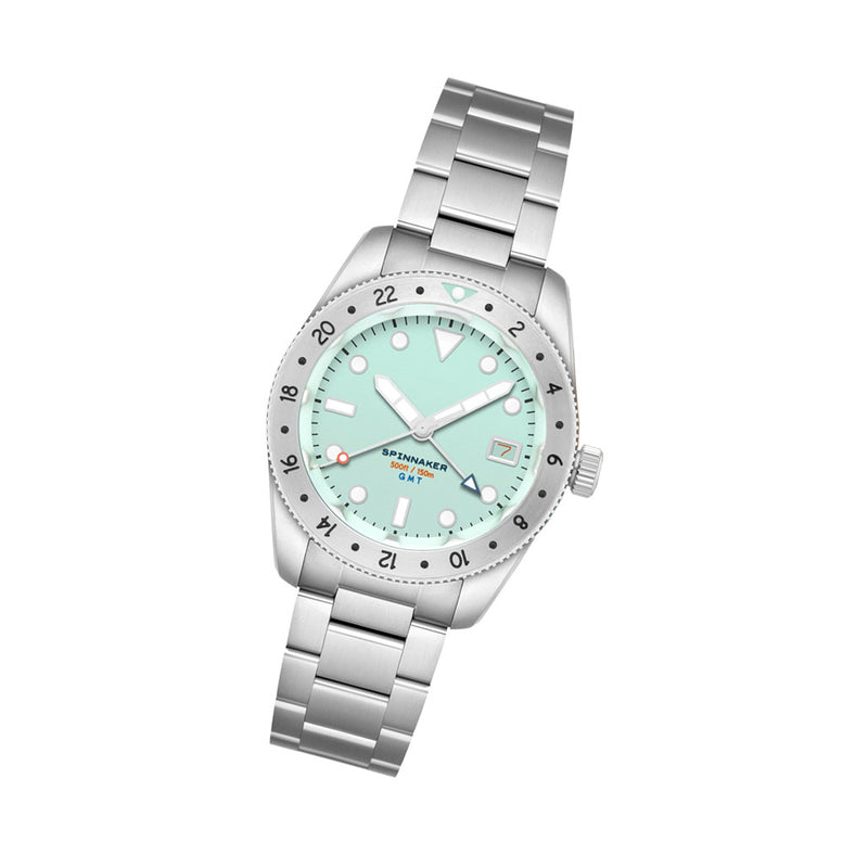 Spinnaker Croft 3912 GMT Automatic Dive Watch with Aqua Marine Blue Dial #SP-5130-22