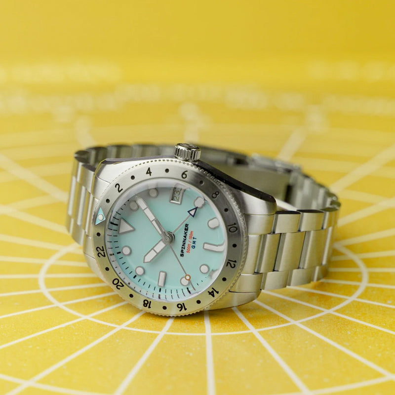 Spinnaker Croft 3912 GMT Automatic Dive Watch with Aqua Marine Blue Dial #SP-5130-22