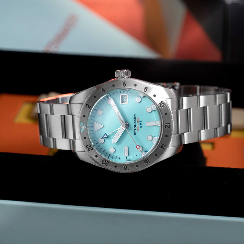 Spinnaker Croft 3912 GMT Automatic Dive Watch with Aqua Marine Blue Dial #SP-5130-22