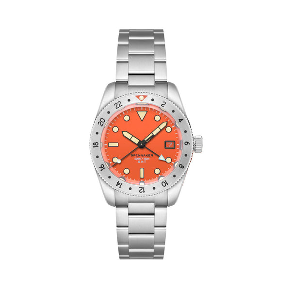 Spinnaker Croft 3912 GMT Automatic Dive Watch with Retro Orange Dial #SP-5130-44