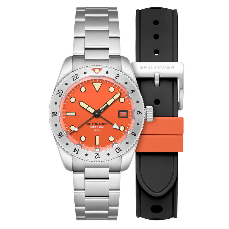 Spinnaker Croft 3912 GMT Automatic Dive Watch with Retro Orange Dial #SP-5130-44