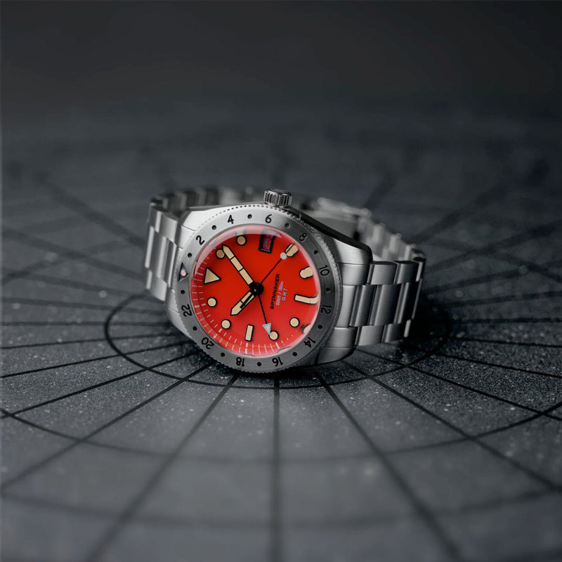 Spinnaker Croft 3912 GMT Automatic Dive Watch with Retro Orange Dial #SP-5130-44