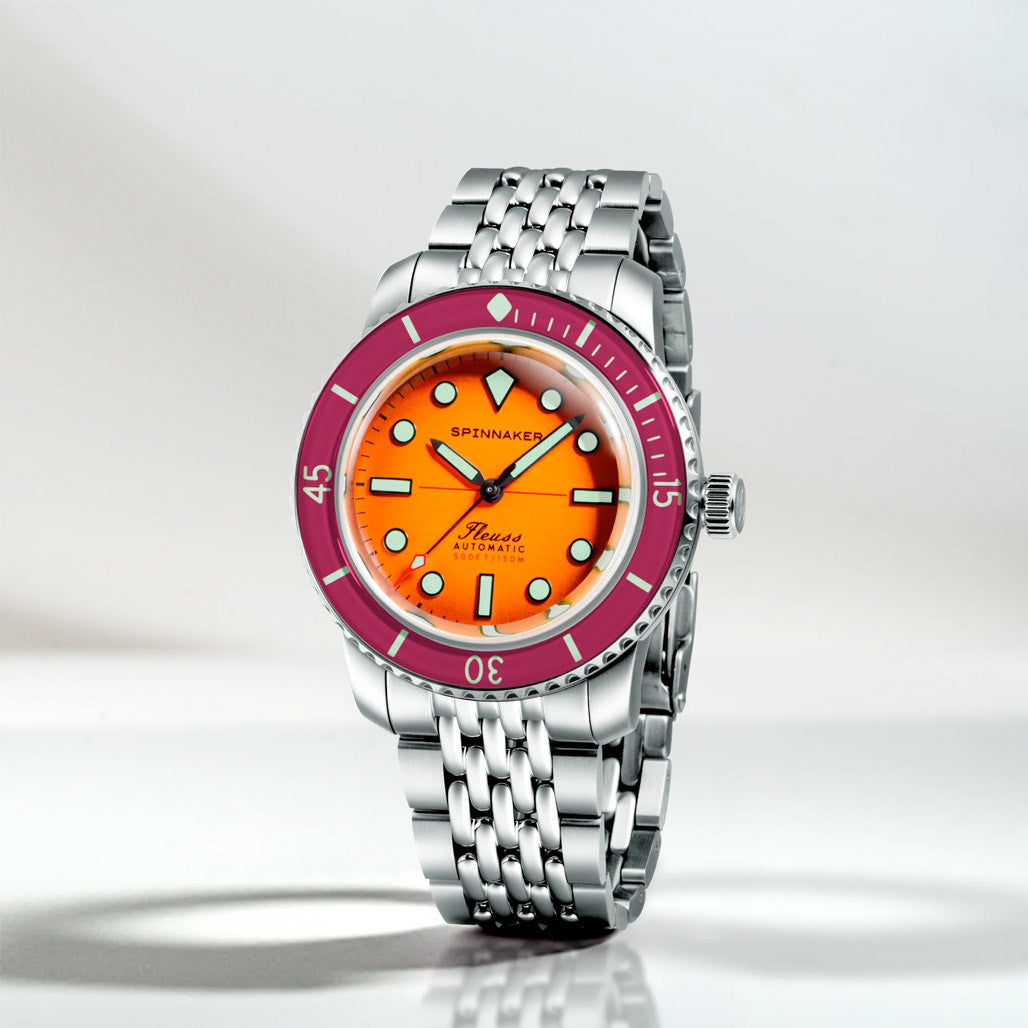 Spinnaker Fleuss 40 Automatic in Sunset Amber #SP-5133-99 — Long