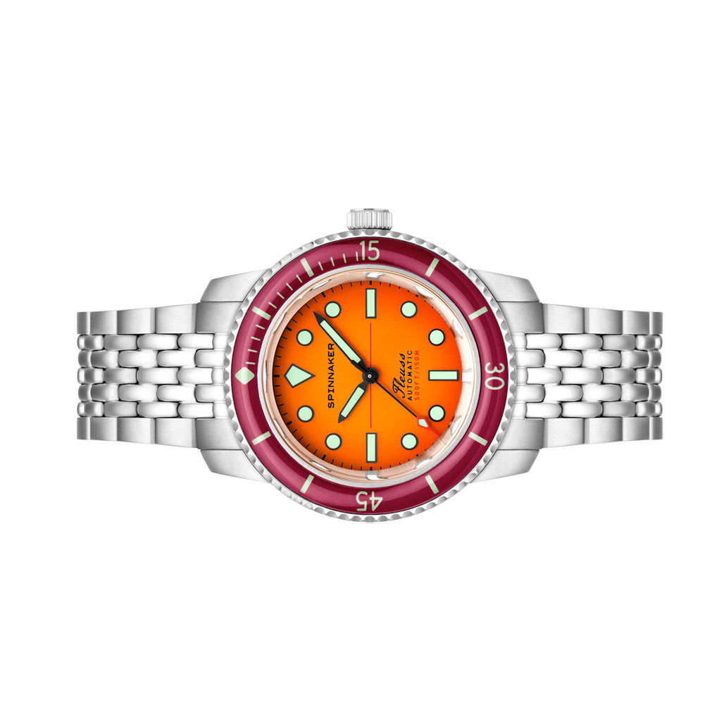 Spinnaker Fleuss 40 Automatic in Sunset Amber #SP-5133-99 — Long