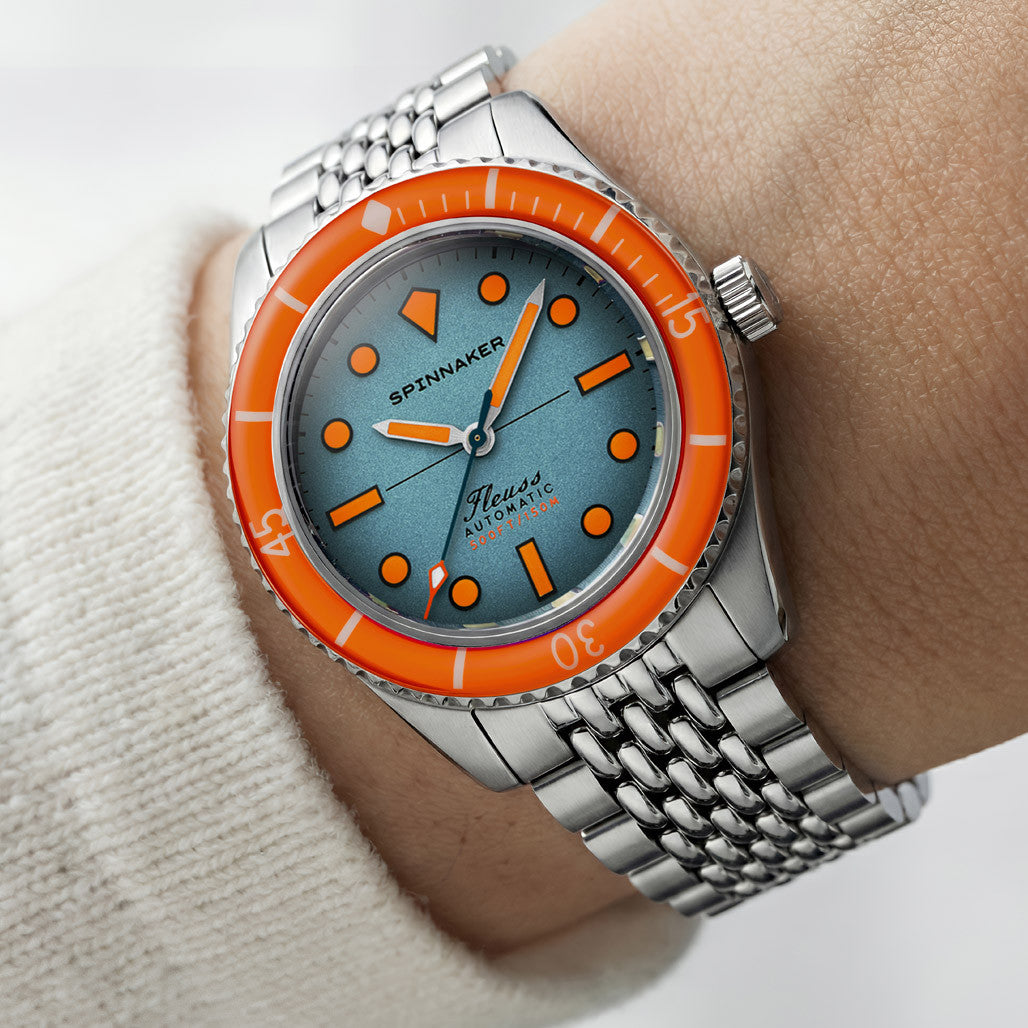 Spinnaker Fleuss 40 Automatic in Teal Mirage #SP-5133-CC — Long