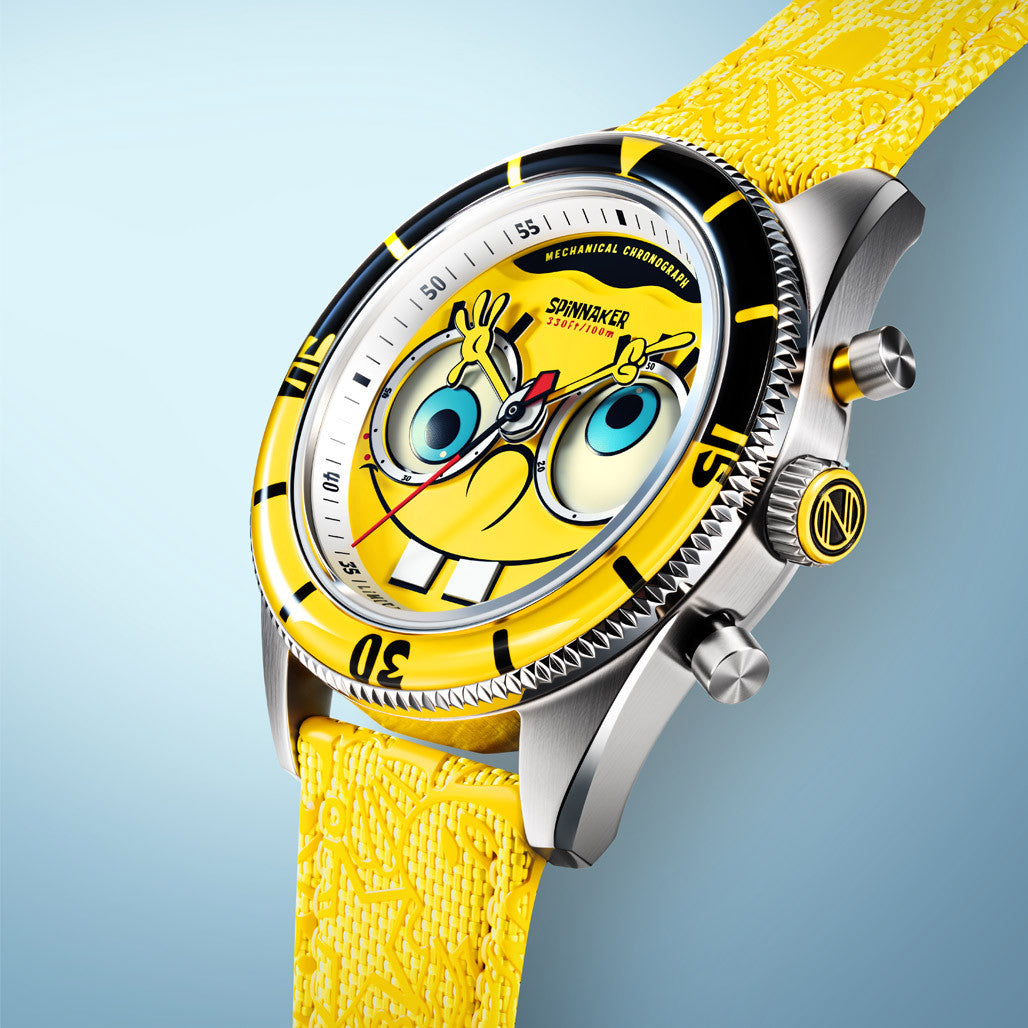 Spinnaker x Sponge Bob Eye Spy Yellow Mechanical Chronograph #SP