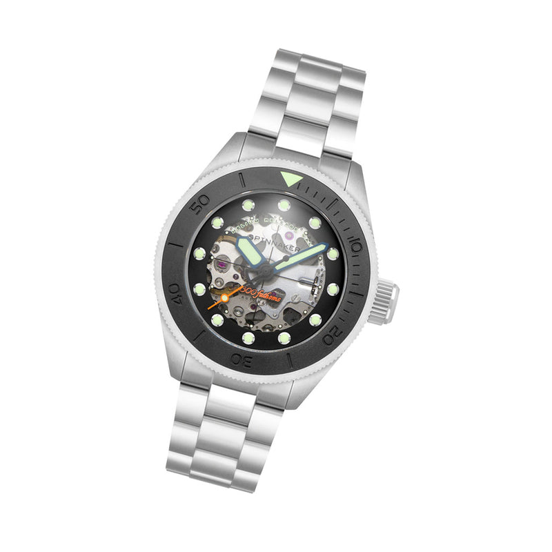 Spinnaker Piccard Skeleton Automatic Dive with Dust Black Dial #SP-5135-11