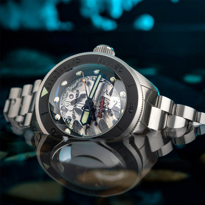 Spinnaker Piccard Skeleton Automatic Dive with Dust Black Dial #SP-5135-11
