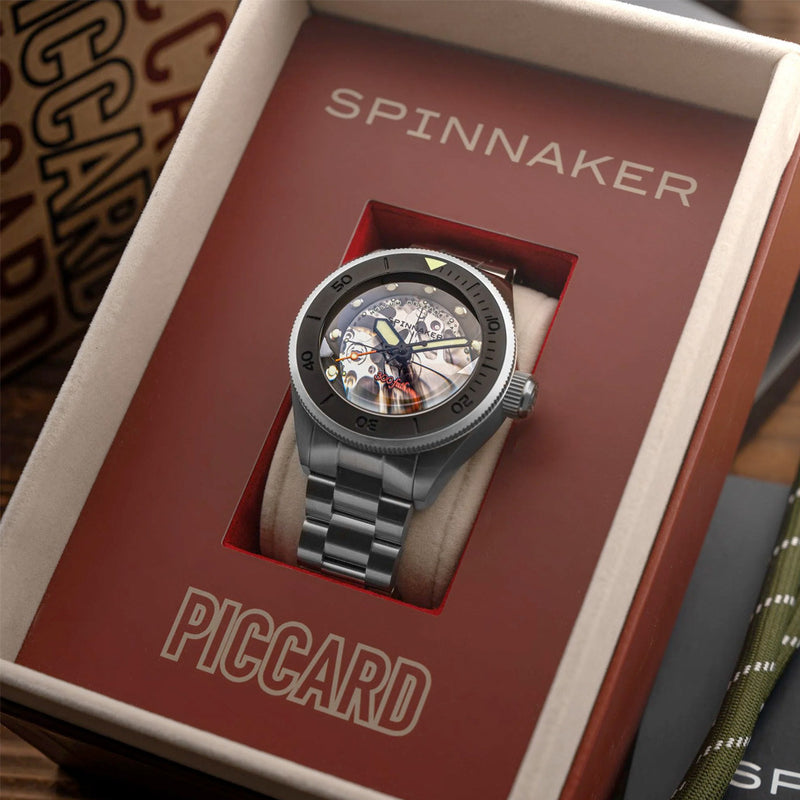 Spinnaker Piccard Skeleton Automatic Dive with Dust Black Dial #SP-5135-11