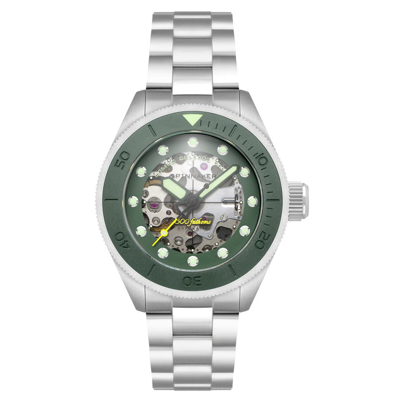 Spinaker Piccard Skeleton Automatic Dive with Mist Green Dial #SP-5135-22