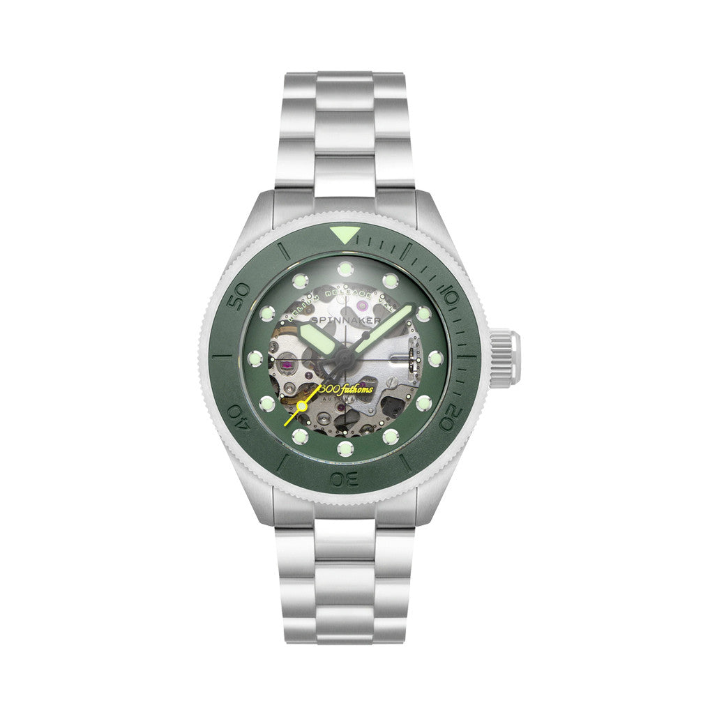 Spinaker Piccard Skeleton Automatic Dive with Mist Green Dial #SP