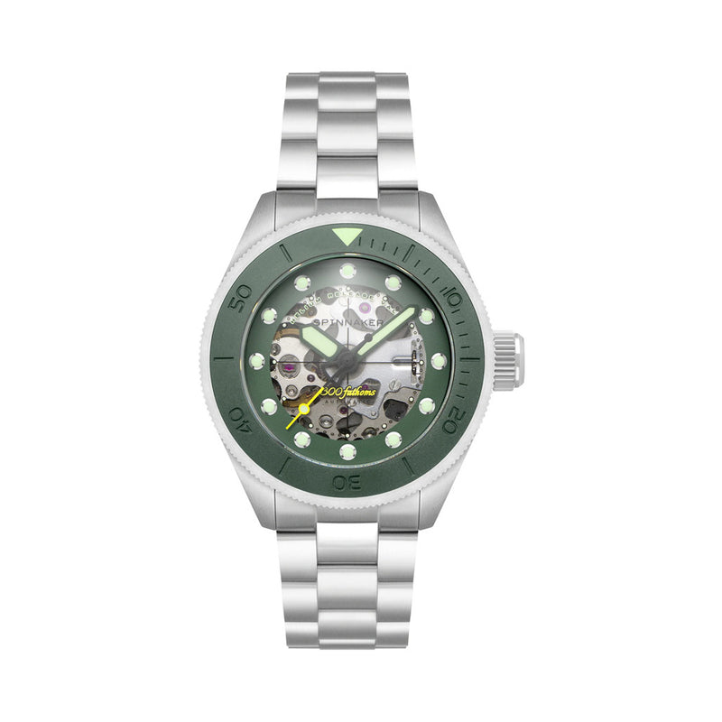 Spinaker Piccard Skeleton Automatic Dive with Mist Green Dial #SP-5135-22