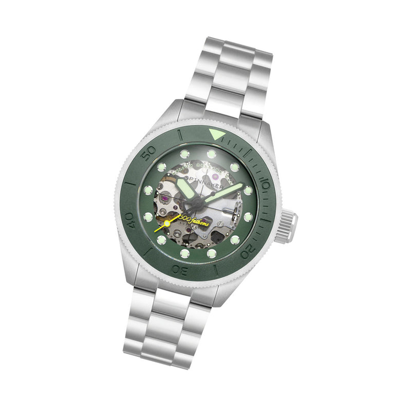 Spinaker Piccard Skeleton Automatic Dive with Mist Green Dial #SP-5135-22