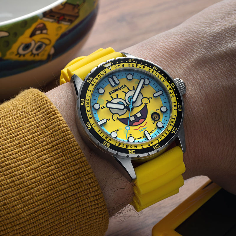 Spinnaker Hass Automatic Spongebob Squarepants 25th LE in Spongebob Yellow #SP-5138-11