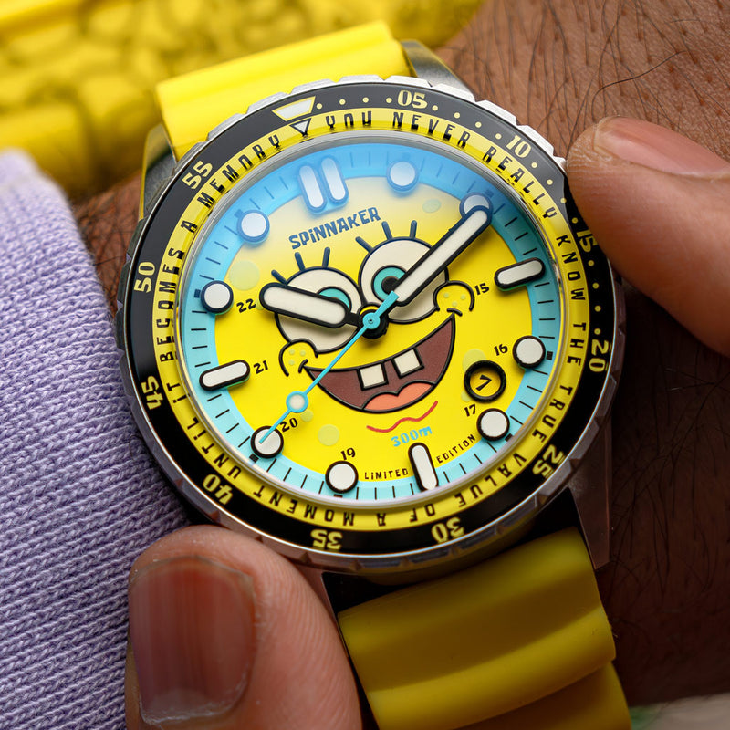 Spinnaker Hass Automatic Spongebob Squarepants 25th LE in Spongebob Yellow #SP-5138-11
