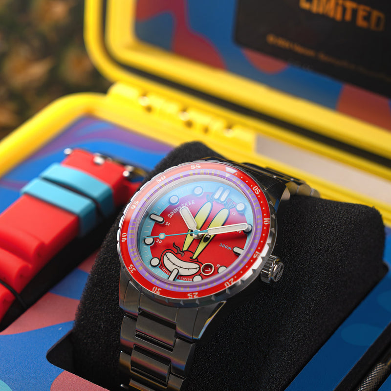 Spinnaker Hass Automatic Spongebob Squarepants 25th LE in Mr Krabs Red #SP-5138-44