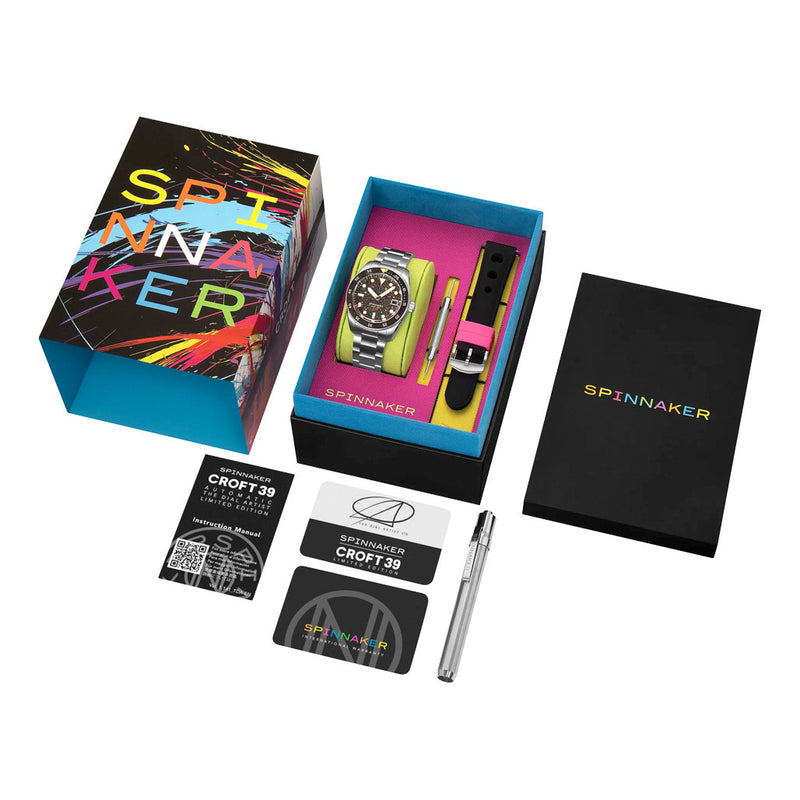 Spinnaker x The Dial Artist LE Croft 39 Automatic Yellow Watch #SP-5141-11
