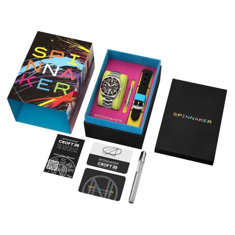 Spinnaker x The Dial Artist LE Croft 39 Automatic Blood Orange Watch #SP-5141-33