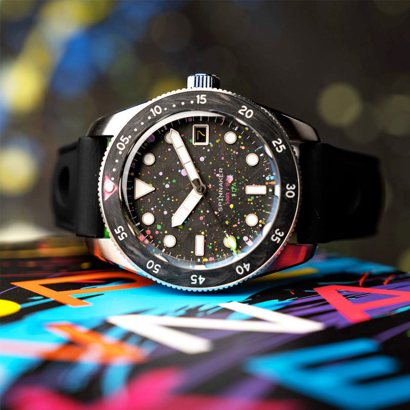 Spinnaker x The Dial Artist LE Croft 39 Automatic Crimson Pink Watch #SP-5141-55