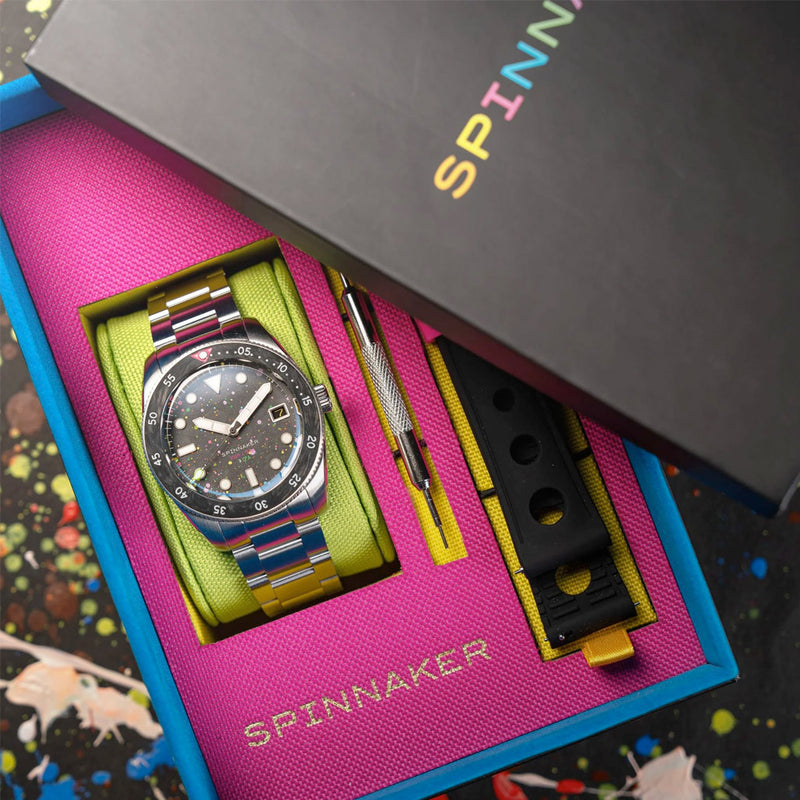 Spinnaker x The Dial Artist LE Croft 39 Automatic Crimson Pink Watch #SP-5141-55