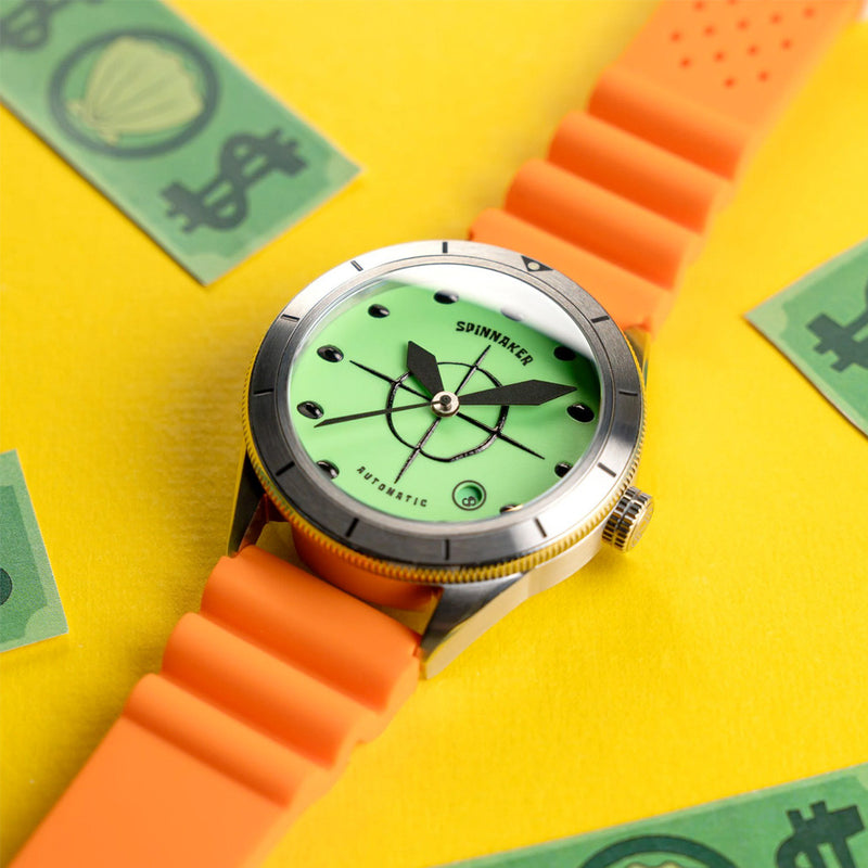 Spinnaker Cahill Automatic SpongeBob SquarePants Timekeeper Limited Edition Green Dial #SP-5142-01