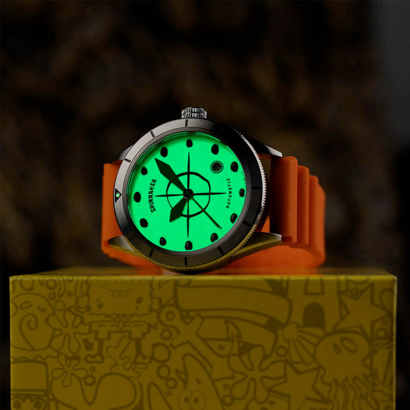 Spinnaker Cahill Automatic SpongeBob SquarePants Timekeeper Limited Edition Green Dial #SP-5142-01